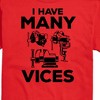 Men's - Instant Message - I Have Many Vices Short Sleeve Graphic T-Shirt - 2 of 4