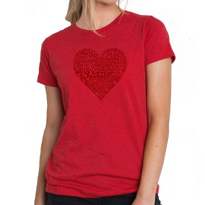 LA Pop Art Love Yourself - Women's Premium Blend Word Art T-Shirt - 1 of 4