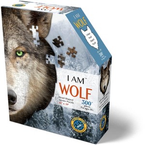 Madd Capp Puzzles: I AM Wolf - 300 Pieces - Animal Shaped Jigsaw Puzzle - 1 of 3