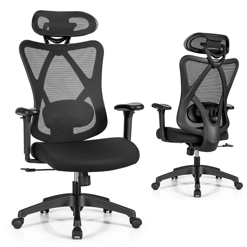 Costway Ergonomic High Back Mesh Office Chair w/ Adjustable Lumbar Support, 1 of 11