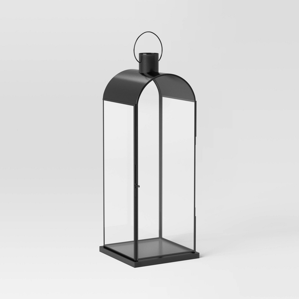 Photos - Figurine / Candlestick Tall Metal Lantern Black - Threshold™