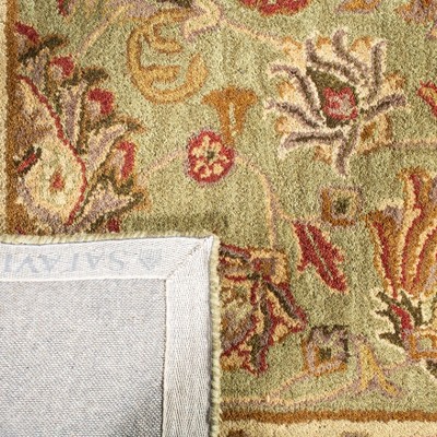 Heritage 5' x 8' Green and Gold Hand-Tufted Wool Area Rug