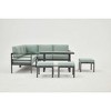 Cesicia 7-Piece Blue Patio Sofa Set with Adjustable Height Coffee Table for Backyard, Porch & Poolside - 4 of 4