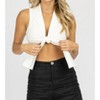 Women's KNIT FRONT CROP TOP - AMBITION - 2 of 4