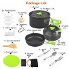 Angel Sar 16-Piece Portable Camping Cookware Set with Stove, Lightweight Aluminum Pots, Pan, Kettle & Utensils for Hiking Backpacking Picnic - 3 of 4