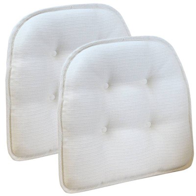 Gripper 17 x 17 Non-Slip Large Omega Tufted Chair Cushions Set of 2 - Gold