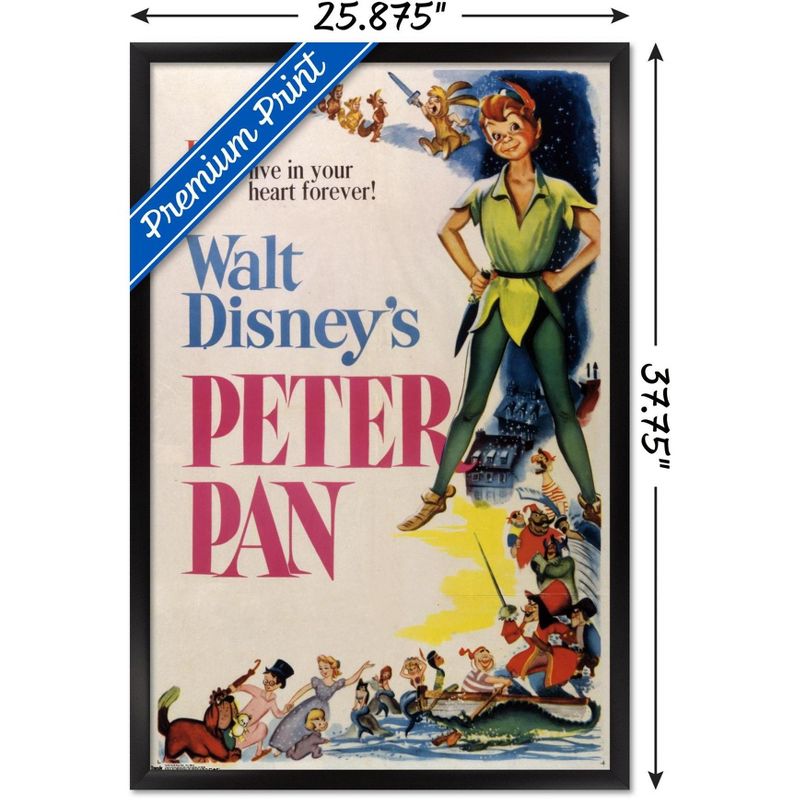 Trends International 24X36 Disney Peter Pan - One Sheet Framed Wall Poster Prints, 3 of 7