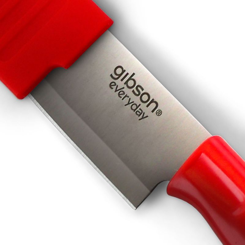 Gibson Everyday Grantville 4 Piece 6 Inch Santoku Knife with Sheath in Assorted Colors, 4 of 10
