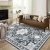 COZONY Washable Vintage Oriental Area Rug, Non-Slip Stain Resistant Low Pile Carpet for Living Room Bedroom Dining Room - 3 of 4