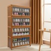 YIYIBYUS 9 Tiers Shoe Storage Cabinet, Free Standing Shoes Shelf Organizer with Doors - 2 of 4