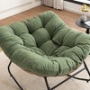 Chenille Rocking Accent Chair with Metal Frame and Ergonomic Design for Living Room - 2 of 4