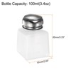 Unique Bargains Makeup Remover Nail Polish Push Down Alcohol Dispenser Bottles 4 Pcs 100ML(3.4oz) White - 2 of 4