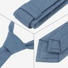 INSPIRE CHIC Men's Solid Denim Self-tied Skinny Narrow Slim Necktie 1 Pc - 3 of 4