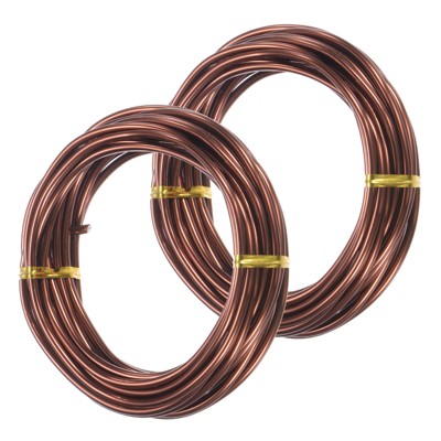 Unique Bargains Aluminum Flexible Anti-rust Bonsai Training Wire 2 Rolls