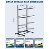 Freestanding Kayak Storage Rack, Indoor & Outdoor Heavy Duty Kayak Holder with 4 Lockable Wheels - 2 of 4