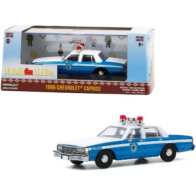 1986 Chevrolet Caprice Blue and White Police Car "Home Alone" (1990) Movie 1/43 Diecast Model Car by Greenlight