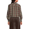 Lands' End Women's Cropped Flannel Shirt - 2 of 3