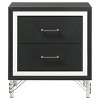 PAGED Nightstand Modern Side Table with 2 Storage Drawers and Gold Handles, Bedside Cabinet for Bedroom, Living Room - 3 of 4
