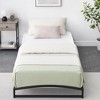Homhougo 6 Inch Metal Platform Twin Size Bed Frame Low Profile with Sturdy Steel Slats Support Black - 3 of 4