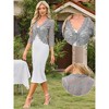 INSPIRE CHIC Women's Floral Lace Evening 3/4 Sleeves Formal Elegant Bolero Cardigan - 2 of 4