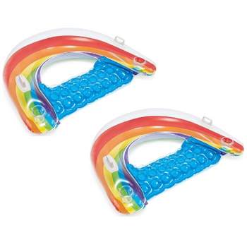 Intex Sit 'N Float Inflatable Pool Float 60" x 39" Rainbow (2-Pack)