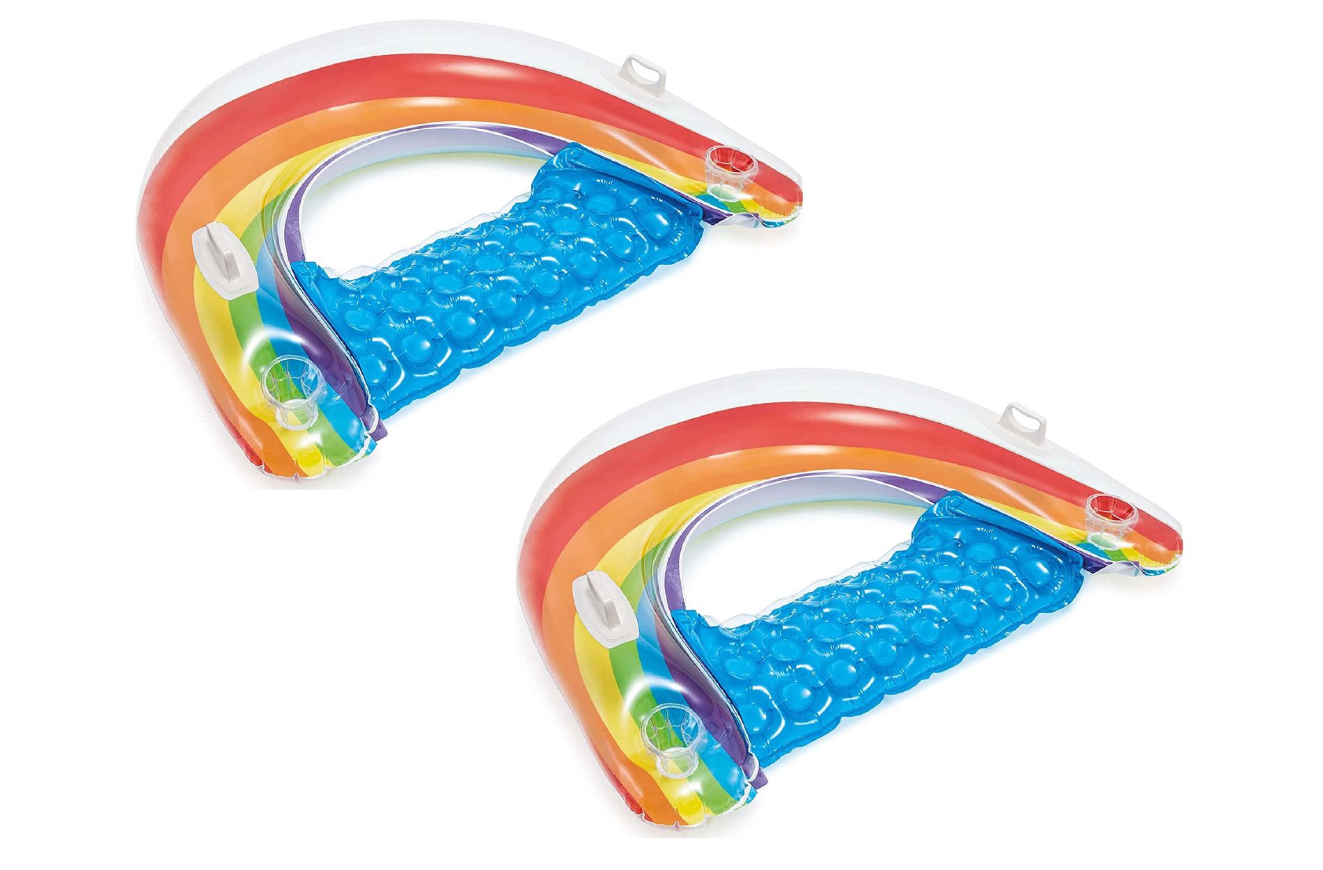 Intex Sit 'N Float Inflatable Pool Float 60" x 39" Rainbow (2-Pack)