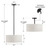 KAISITE Modern Fabric Pendant Light with Black Finish, Soft Light for Bedroom, Dining Room, or Living Room - 4 of 4
