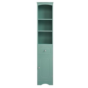 Ridstar 66.9 in. H Green Bathroom Cabinet with Drawer and Adjustable Shelf - 1 of 4
