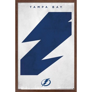 Trends International NHL Tampa Bay Lightning - Logo 25 Framed Wall Poster Prints - 1 of 4