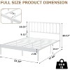 Metal Full Size Platform Bed Frame with Wave Headboard, Heavy Duty Metal Slats Support, No Noise, Easy Assembly - 2 of 4