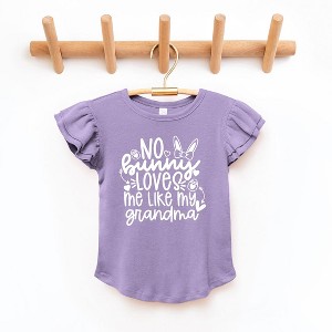 The Juniper Shop No Bunny Loves Me Like Grandma Toddler Flutter Sleeve Tee - 1 of 2