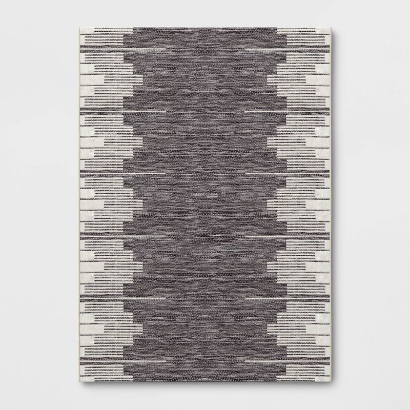 Graphic Steps Outdoor Rug Black - Threshold™, 1 of 10