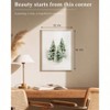 Vintage Three Green Pine Trees Framed Canvas Print Wall Art 12x16 Winter Snowy Forest Holiday Nordic Painting Rustic - 3 of 4