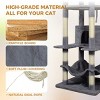 TopComfy Pet Tower Cat Tree Tower Wide Stable Base Large Condo Sisal Posts Big Hammock Interactive Toy Pet Toy for Cats, Gray, 23.6"*23.6"*78.8" - 3 of 4