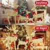 Christmas Lighted Reindeer Family Decor - 3-Piece 2D Design 8 Modes LED String Lights, Rustproof Iron Outdoor Indoor Holiday Decor - 4 of 4