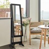 Tangkula 2-in-1 Freestanding Jewelry Cabinet Organizer with Full-Length Mirror Black/ White - 2 of 4