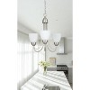 Sunset Lighting Tempest 3-Light Chandelier Opal Glass, Satin Nickel Finish - 2 of 3
