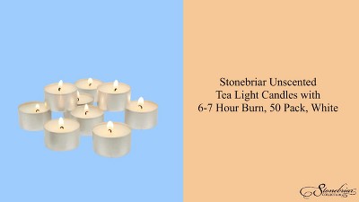 Palm Wax Unscented White Tealight Candles, 300 Pack