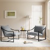 Mid-Century Modern Sling Accent Chair w/Removable Cushion, Sturdy Metal Frame for Living Room & Bedroom, Easy Assembly - 4 of 4