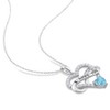 EVERLY JEWELRY | Sterling Silver 2 1/2 CT TGW Light Blue and White Cubic Zirconia Infinity Heart Pendant with Chain, 18 inc - 4 of 4