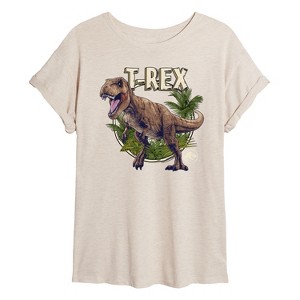 Women's - Jurassic Park - Tyrannosaurus Rex Oversized Graphic T-Shirt - 1 of 4