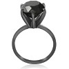 Pompeii3 5 1/2ct Black Diamond Solitaire Engagement Ring 14k Black Gold - 2 of 4