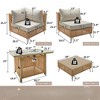 DSVIMOY 8-Piece Patio Furniture Set with Thick Cushion, Outdoor Furniture with Storage Table, Beige, 29.5"*26.5"*25.5" - 2 of 4