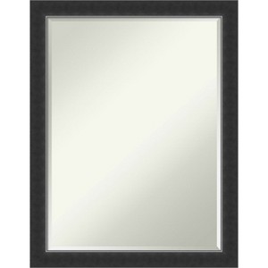 Amanti Art Corvino Black Narrow Petite Bevel Wood Bathroom Wall Mirror 27 x 21 in. - 1 of 4