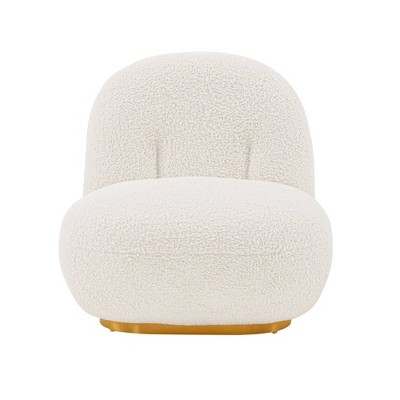 Edina Modern Boucle Upholstered Accent Chair White - Manhattan Comfort ...