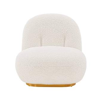 Edina Modern Boucle Upholstered Accent Chair White - Manhattan Comfort