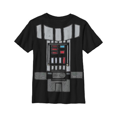 Boy's Star Wars Darth Vader Cartoon Costume T-Shirt
