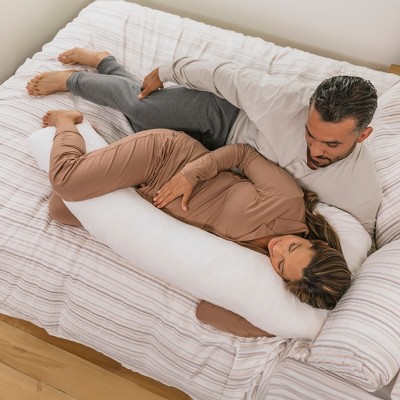 Medium/Large White Memory Foam Therapeutic Body Pillow