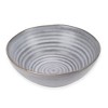 Modern Chic Ribbed Ceramic Stoneware Dinnerware Bowls Set of 4 - Slate Grey - image 3 of 4