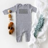 The Juniper Shop Bubba Checkered Baby Romper - Newborn - Heather Grey - image 2 of 3